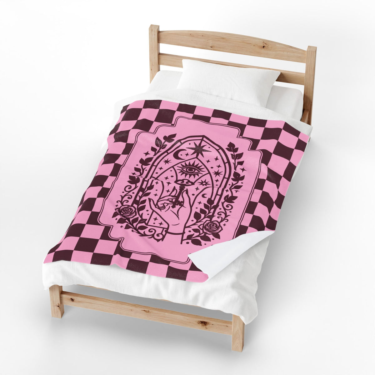 Retro Modern Key to Wisdom Velveteen Plush Blanket