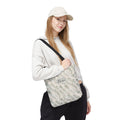 Personalizable Tote - Elegant Grey Peacock Feather Pattern Bag