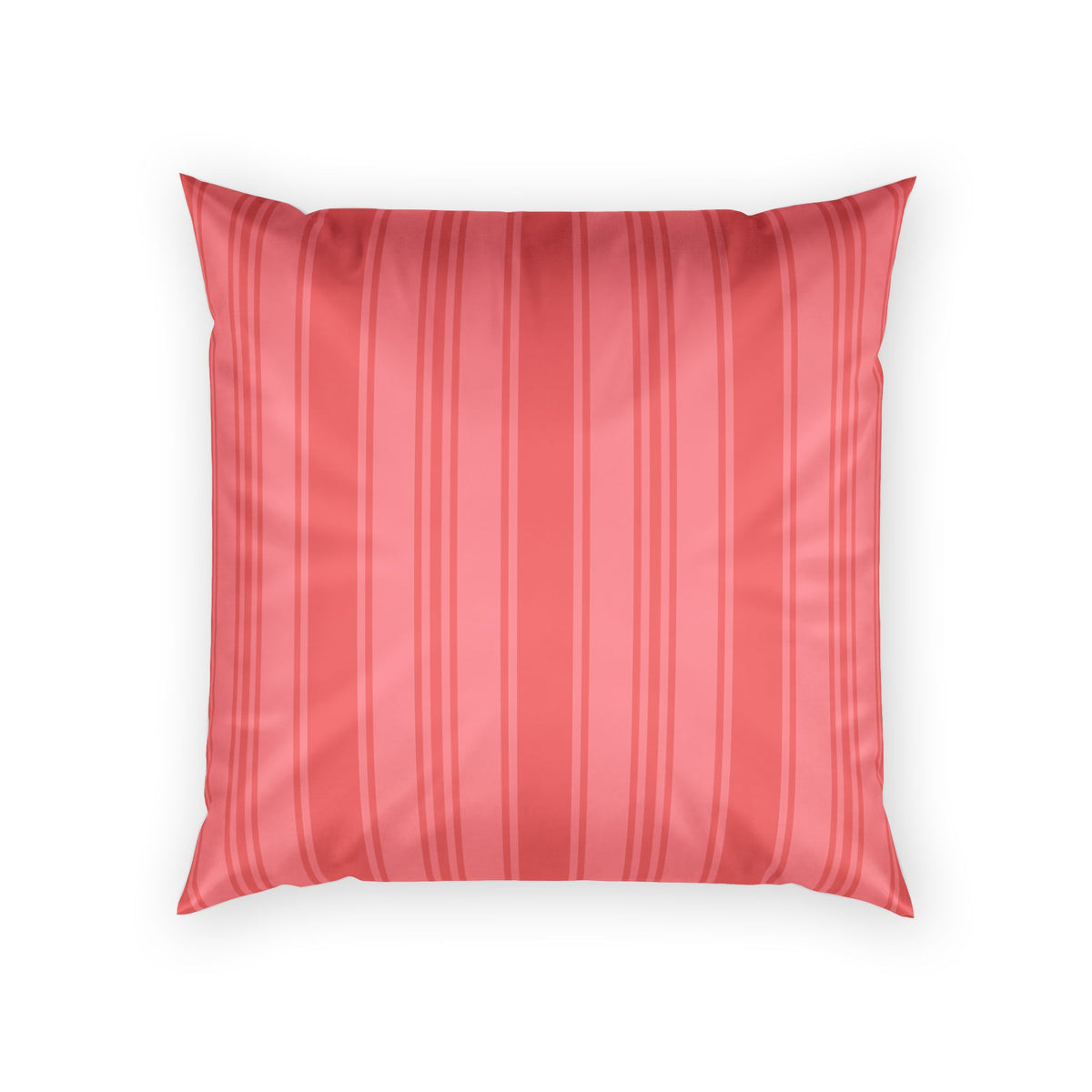 Decorative Velvet Pillow - Coral Ticking Stripe Accent Pillow