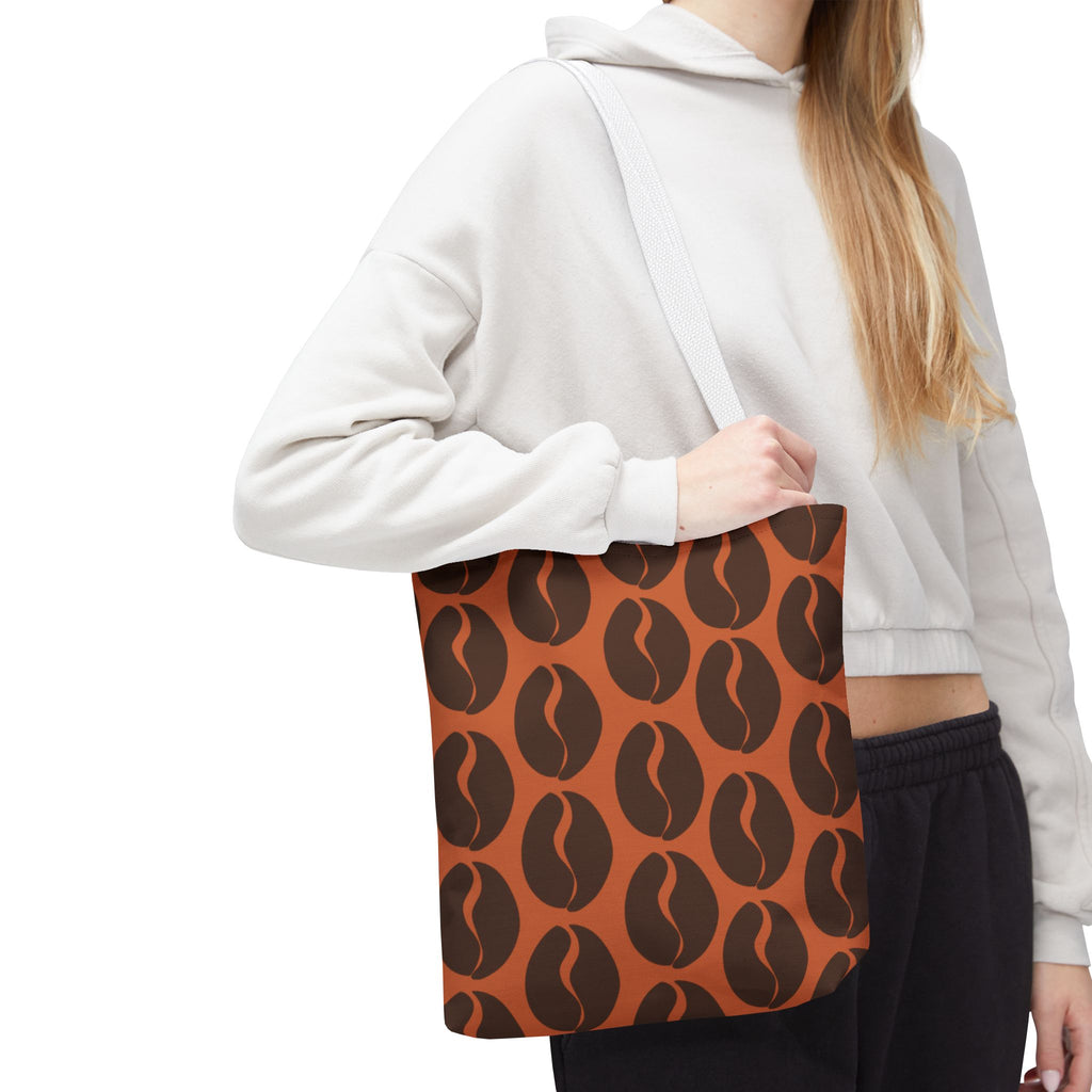 Coffee Bean Tote Bag - Cocoa Brown Coffee Lover's Tote
