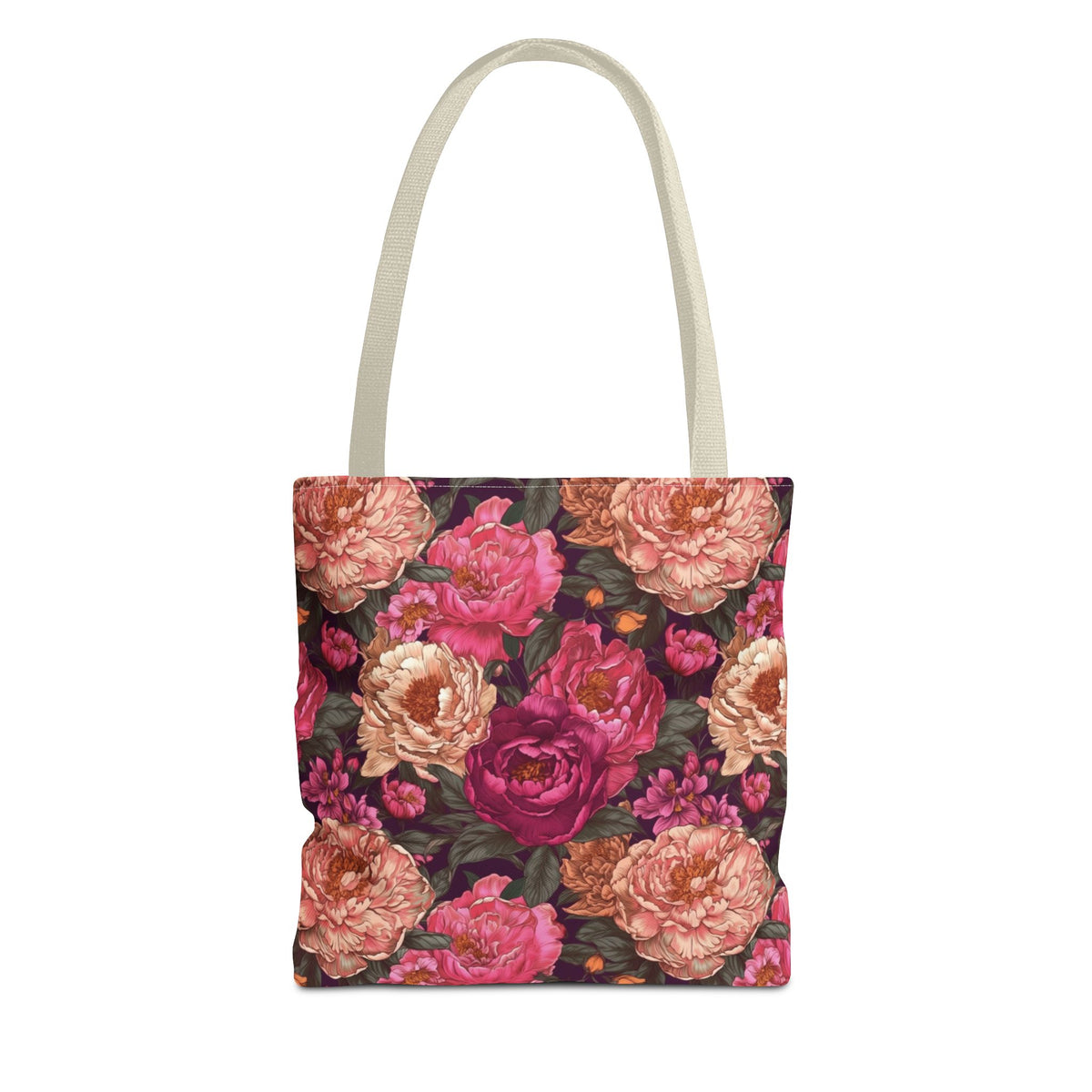 Pink Peony Tote Bag – Vintage Floral Garden Carryall
