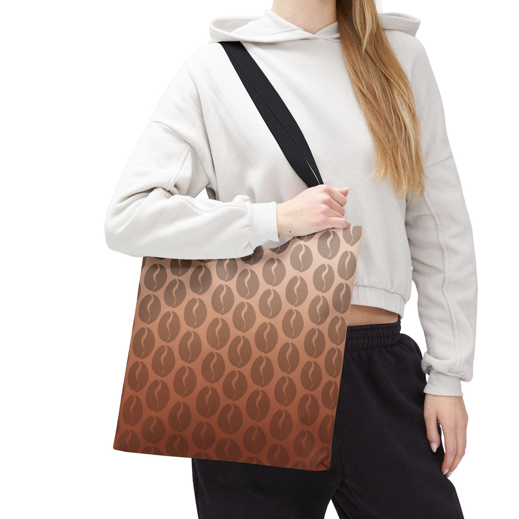 Coffee Lover's Ombre Tote Bag - Coffee Bean Gradient Tote Bag