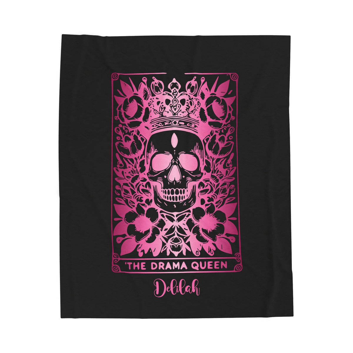 Velveteen Tarot Blanket — "The Drama Queen" Personalized Plush Throw