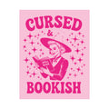Halloween Cursed and Bookish Poster — Pink Witch Book Lover's Print