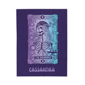 'The Wanderer' Tarot Skeleton Personalized Velveteen Blanket