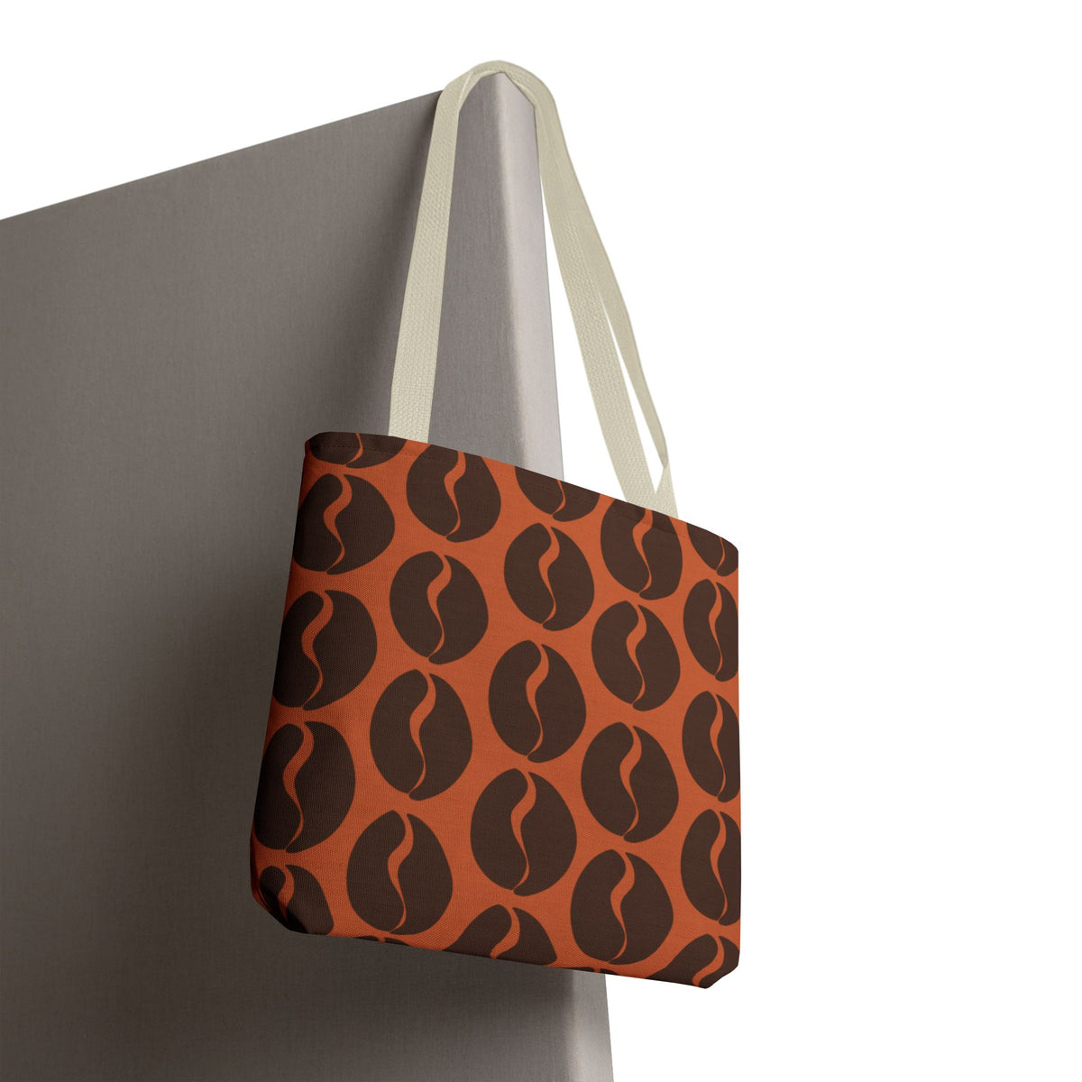 Coffee Bean Tote Bag - Cocoa Brown Coffee Lover's Tote
