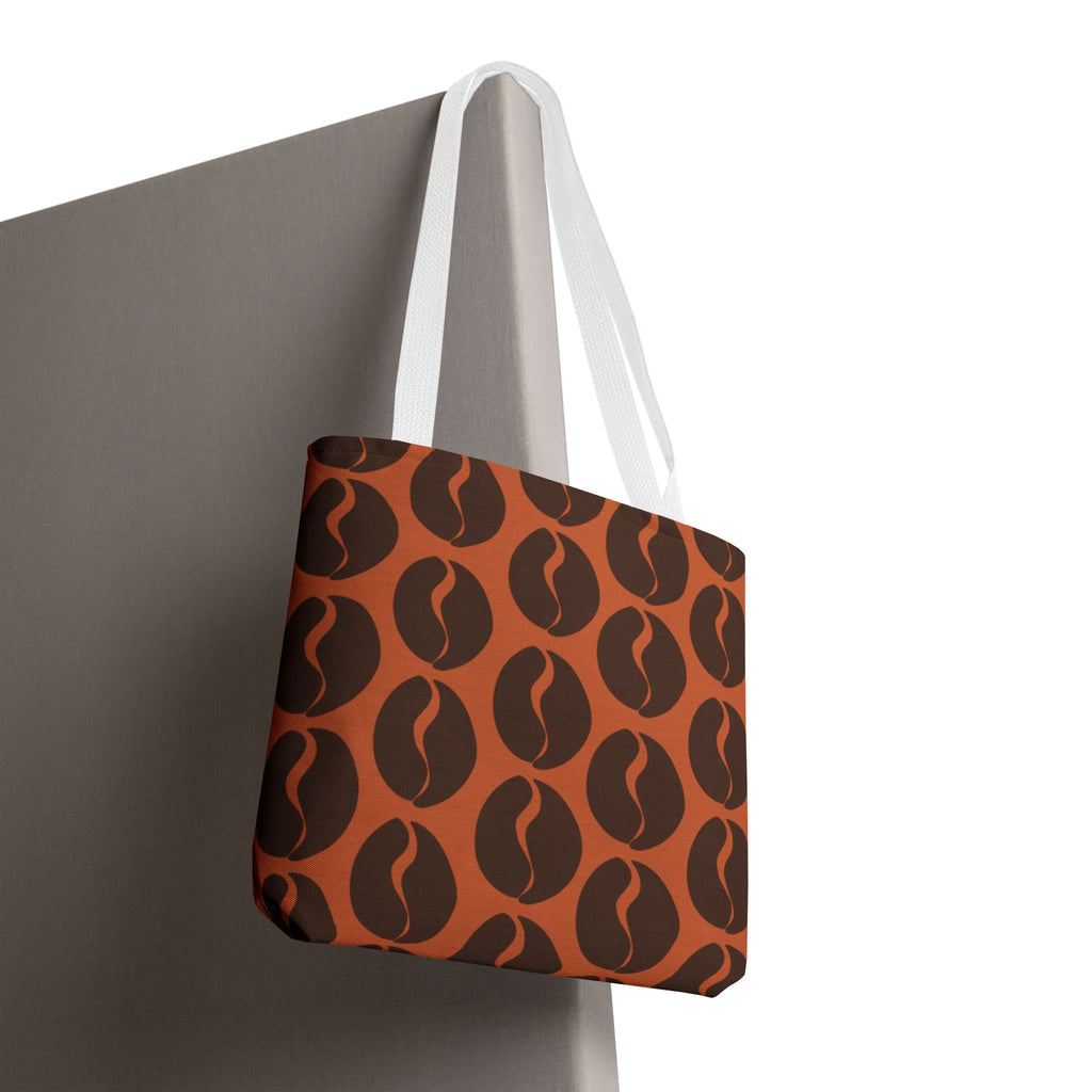 Coffee Bean Tote Bag - Cocoa Brown Coffee Lover's Tote