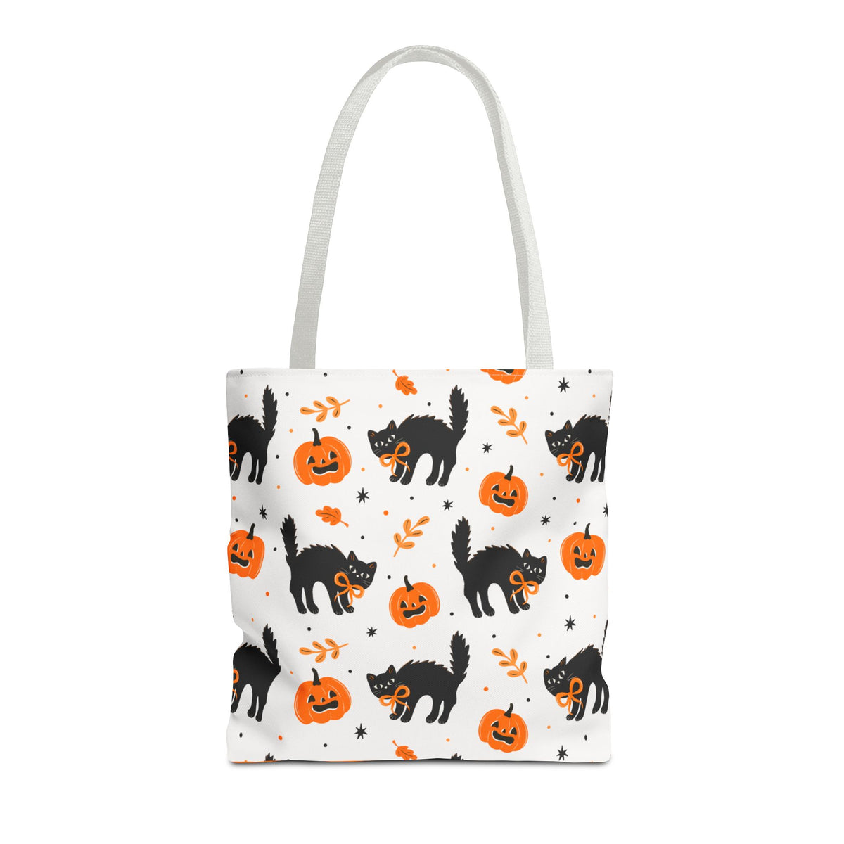 Cute Black Cats and Jack-O’-Lantern Halloween Tote Bag