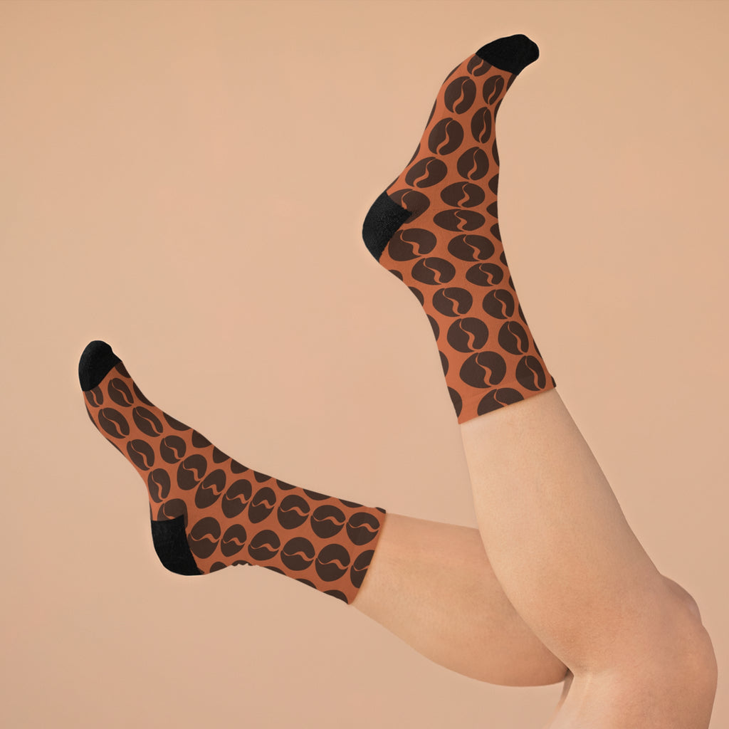 Coffee Lover’s Socks - Cocoa City Bean Print Socks