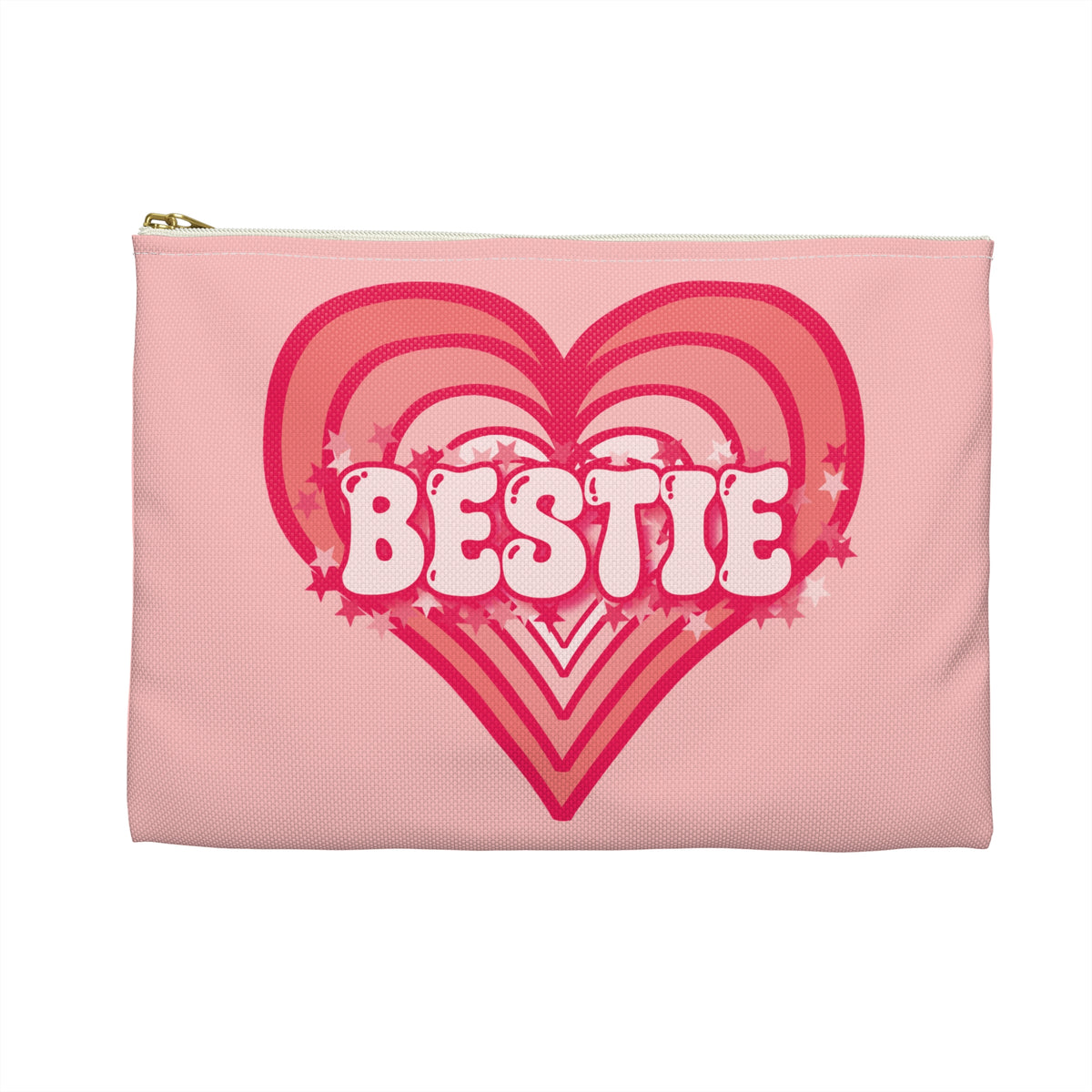 Best Friend Carryall - Bestie Strawberry Milk Pink Heart Pouch