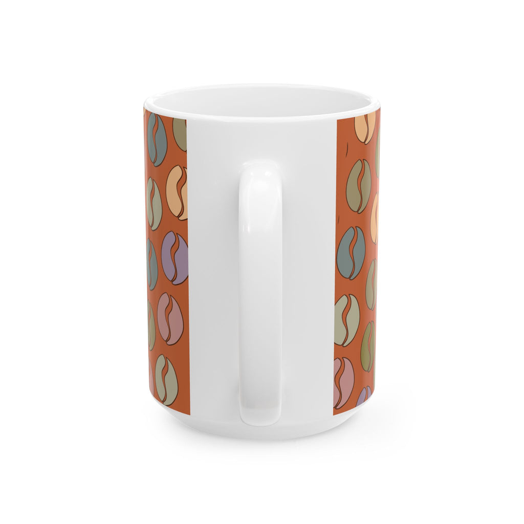 Colorful Vibes Coffee Bean Mug in Vivid Orange