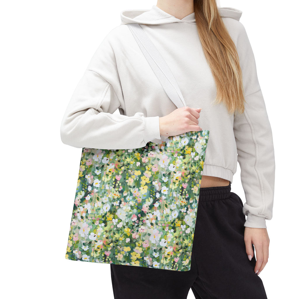 Floral Meadow Tote Bag – Spring Flower Market Carryall