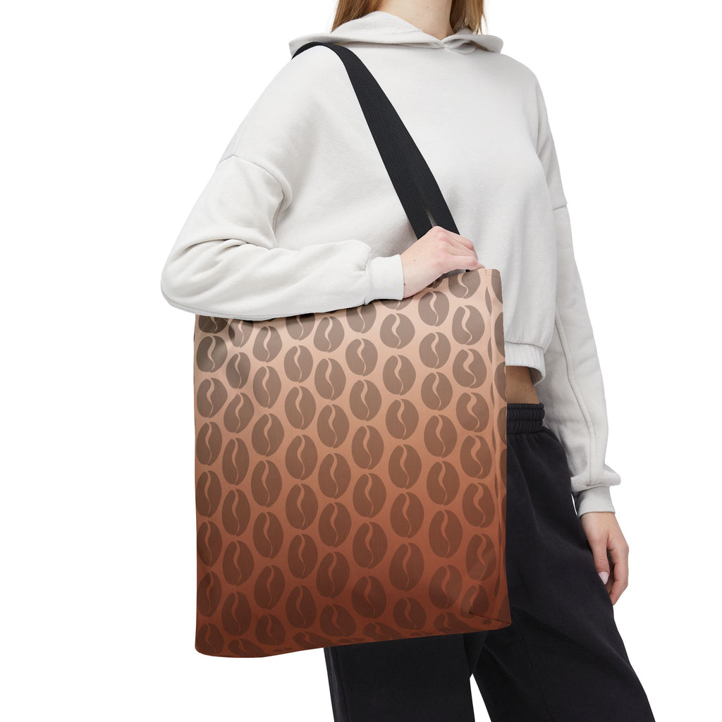 Coffee Lover's Ombre Tote Bag - Coffee Bean Gradient Tote Bag
