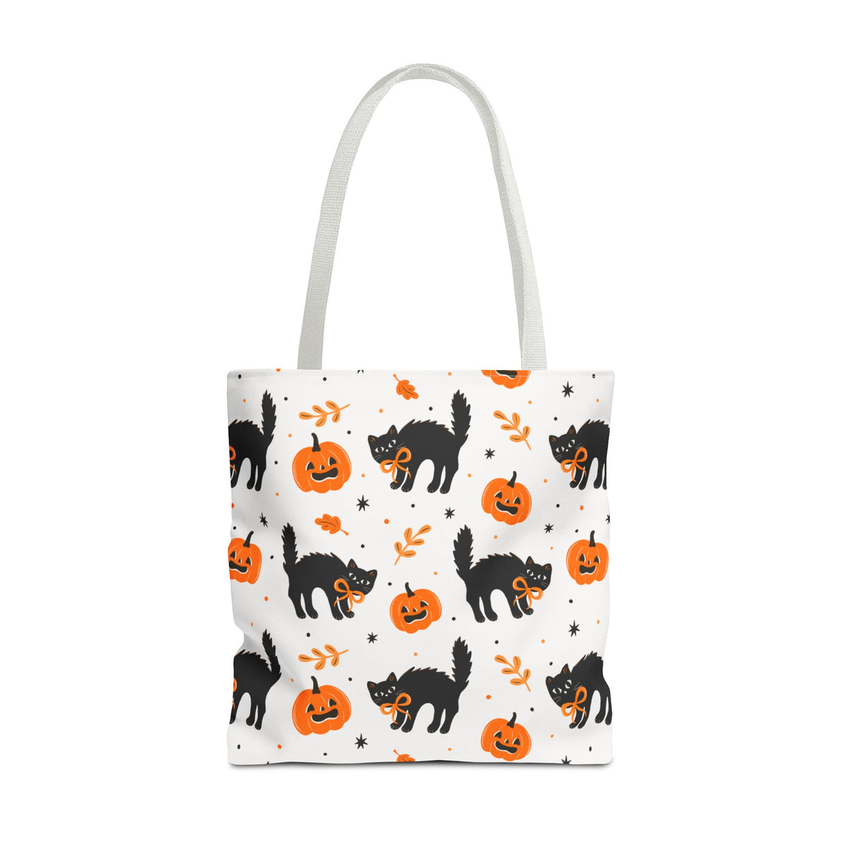 Cute Black Cats and Jack-O’-Lantern Halloween Tote Bag