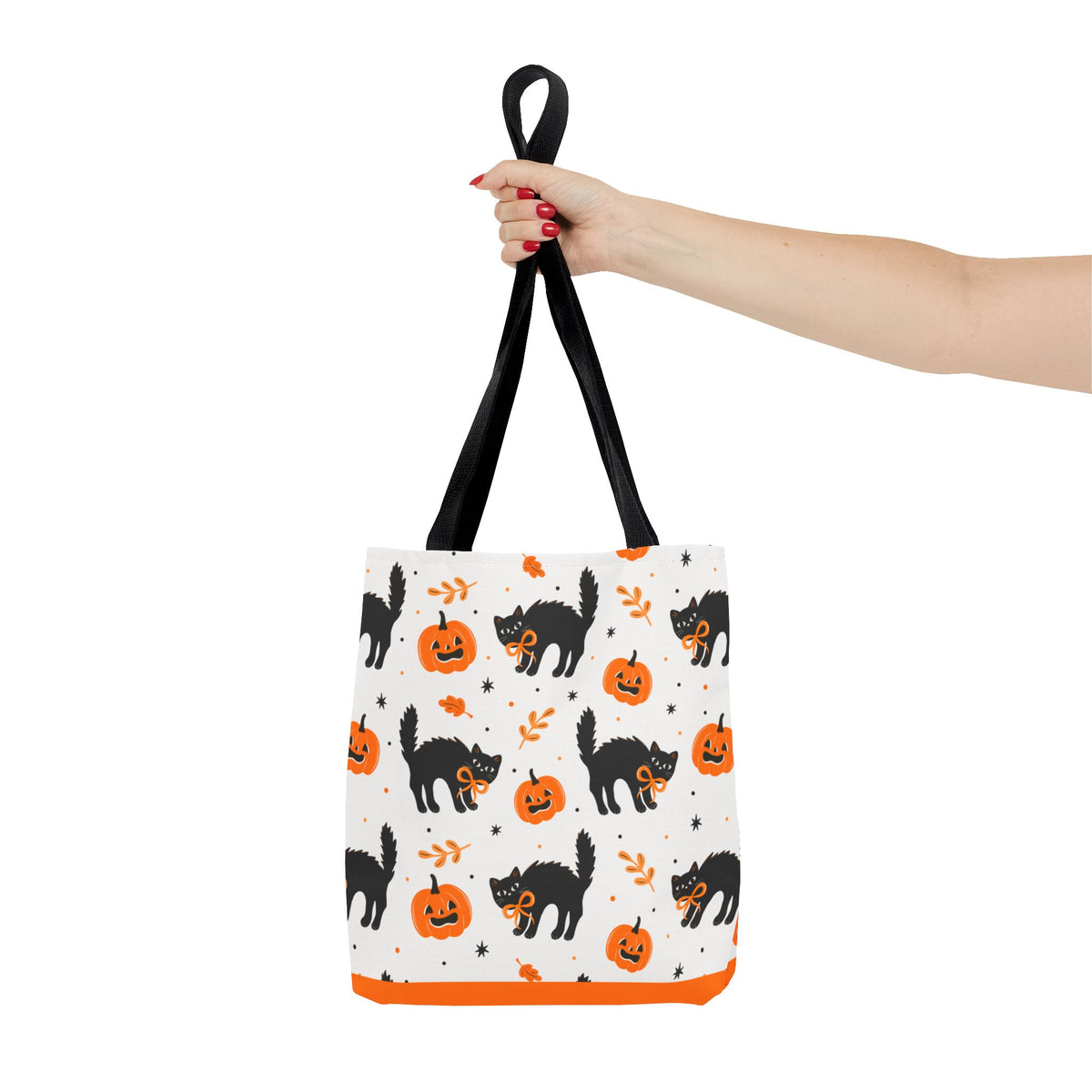 Cute Black Cats and Jack-O’-Lantern Halloween Tote Bag
