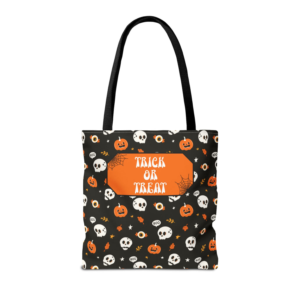 Halloween Pumpkin and Skulls Personalizable Trick-or-Treat Candy Bag