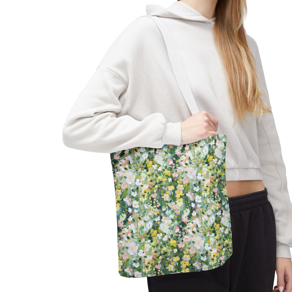 Floral Meadow Tote Bag – Spring Flower Market Carryall