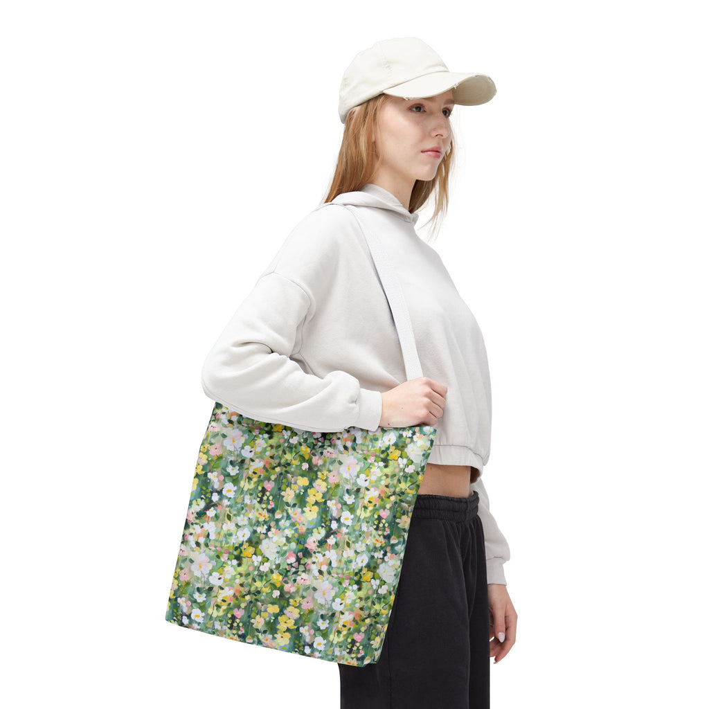 Floral Meadow Tote Bag – Spring Flower Market Carryall