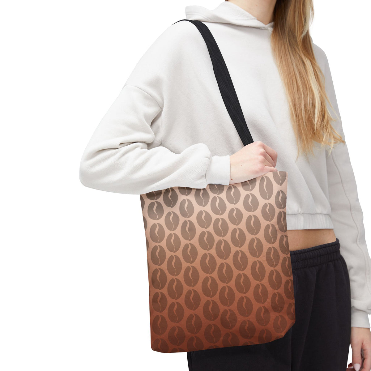 Coffee Lover's Ombre Tote Bag - Coffee Bean Gradient Tote Bag