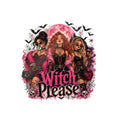 Witch Please Die-Cut Sticker - Pink Gothic Glam Witch Trio Sticker