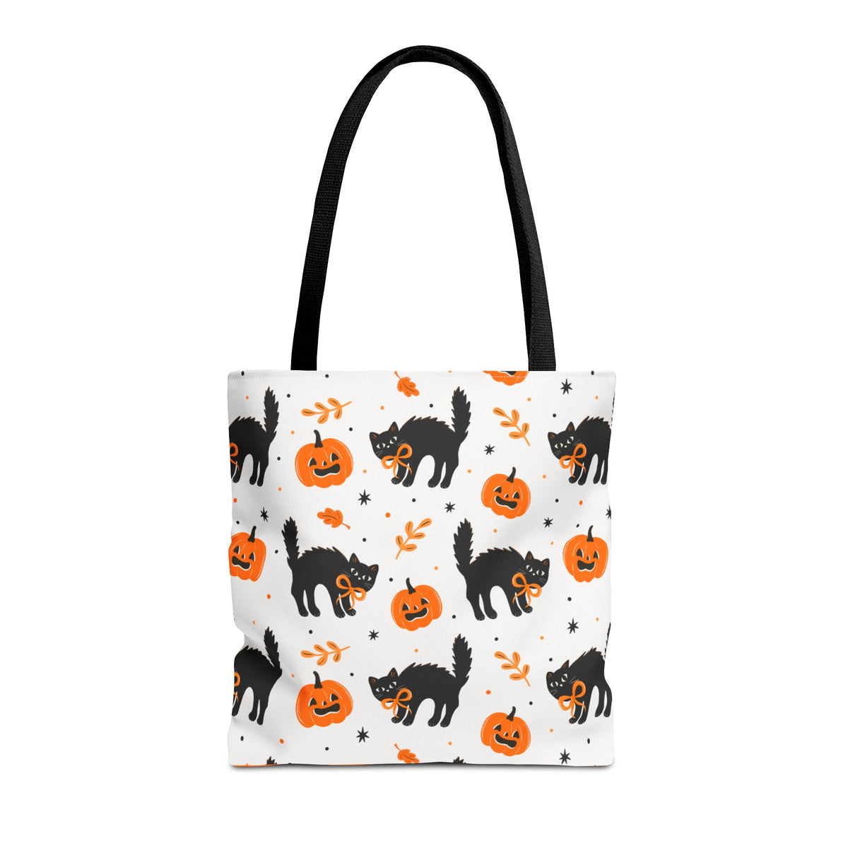 Cute Black Cats and Jack-O’-Lantern Halloween Tote Bag