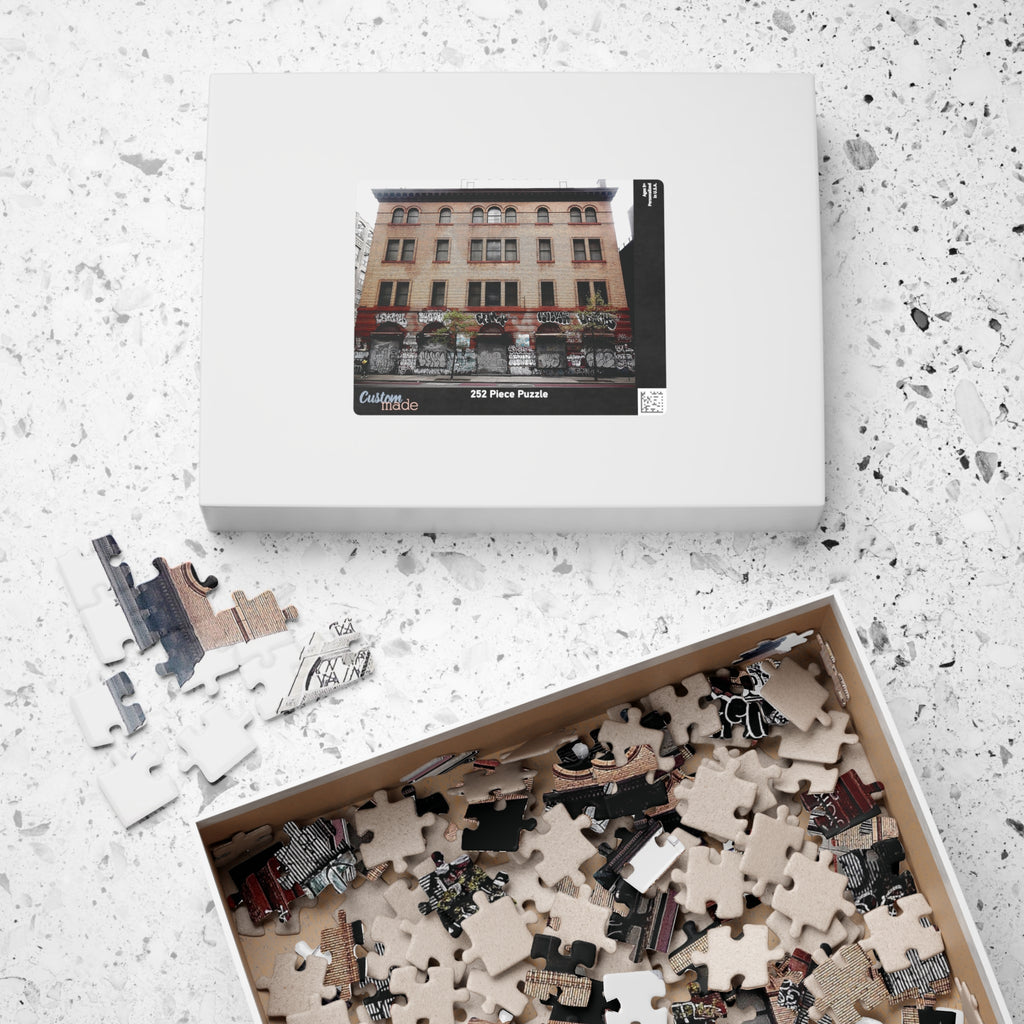 Urban Graffiti Photo Puzzle - Street Level Tagged Building Puzzle- 110 or 252 pieces