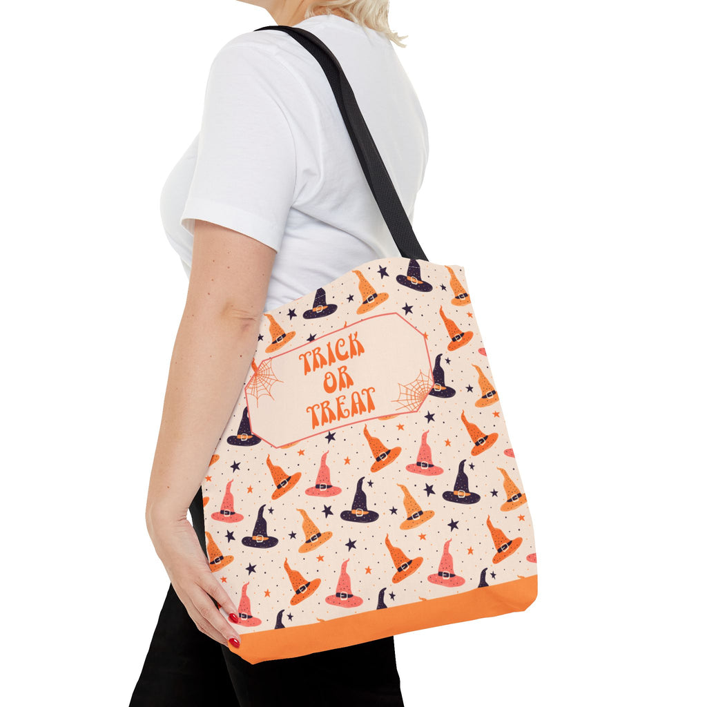 Halloween Witch Hat Pattern Trick or Treat Bag - Personalizable Candy Tote
