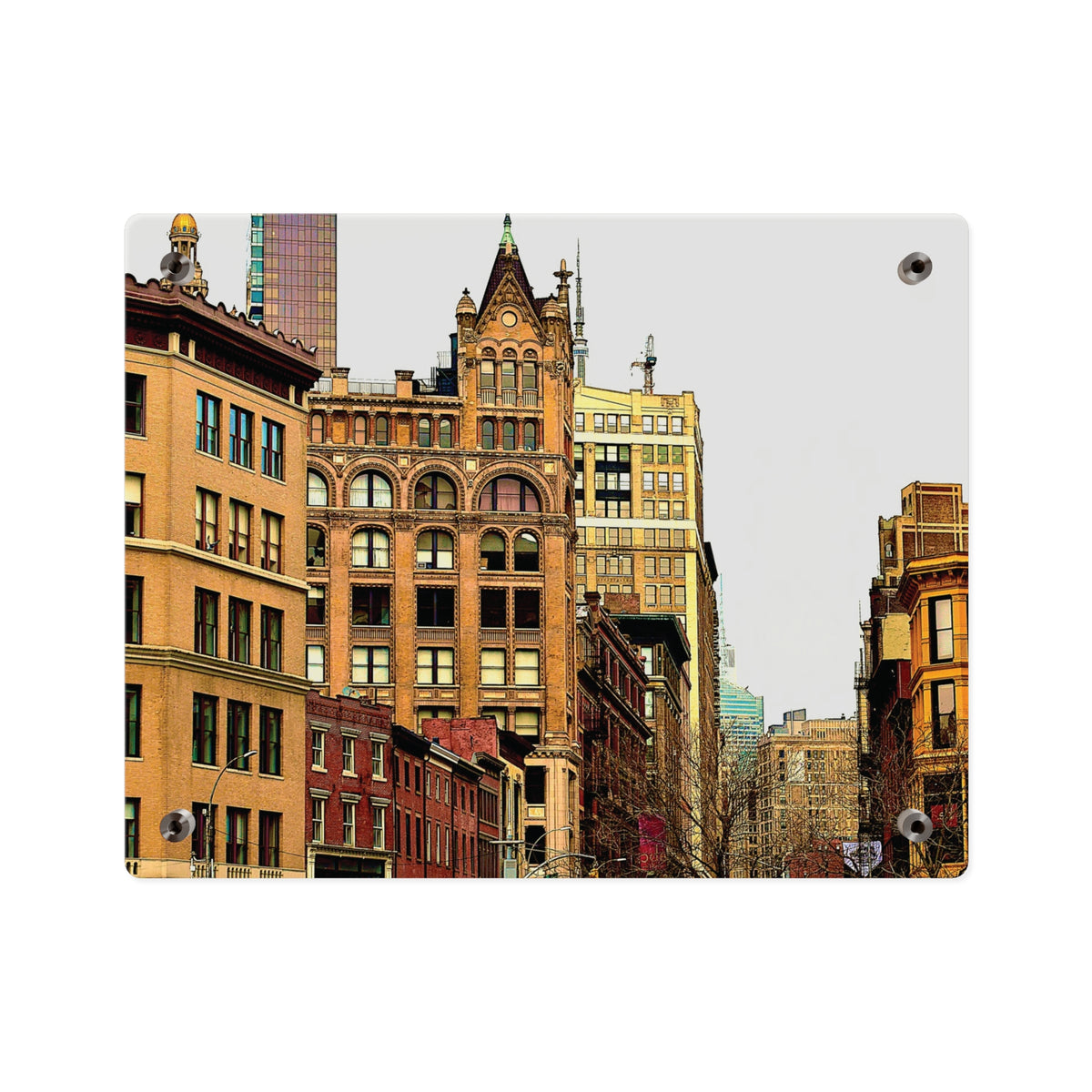 New York City Acrylic Wall Art - Looking Up Union Square Art Panel