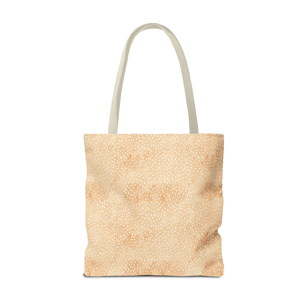 Calming Animal Pattern Bag - Light Beige Fawn Print Tote