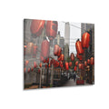 Urban Streetscape Photo Art - Red Lanterns Acrylic Print