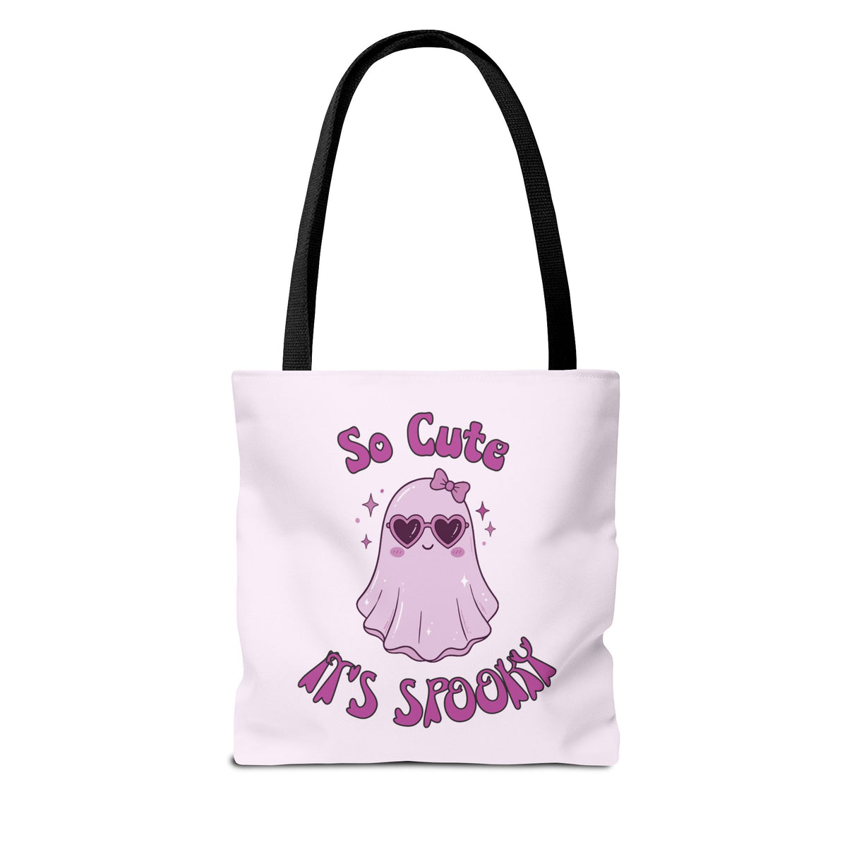 Personalized Purple Trick-or-Treat Tote - Cool Ghost 'So Cute It's Spooky' Halloween Bag