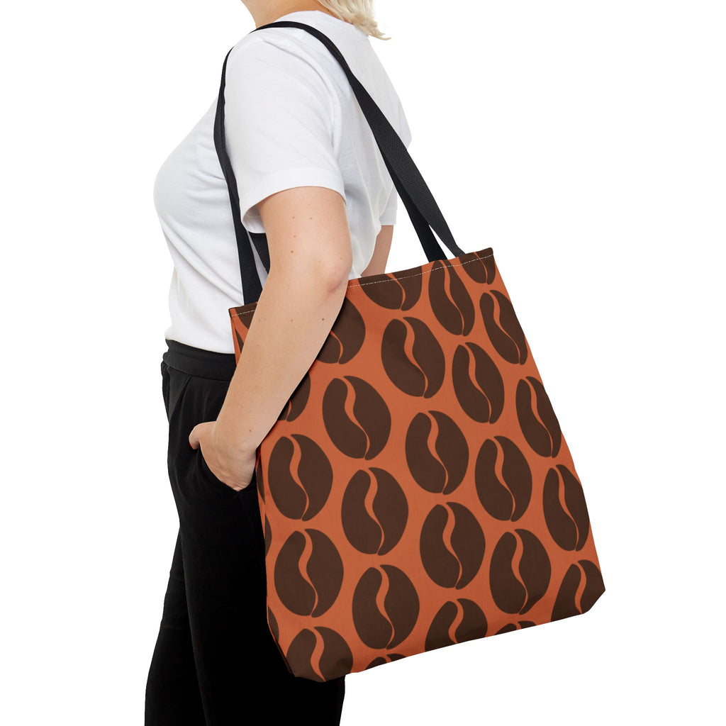Coffee Bean Tote Bag - Cocoa Brown Coffee Lover's Tote