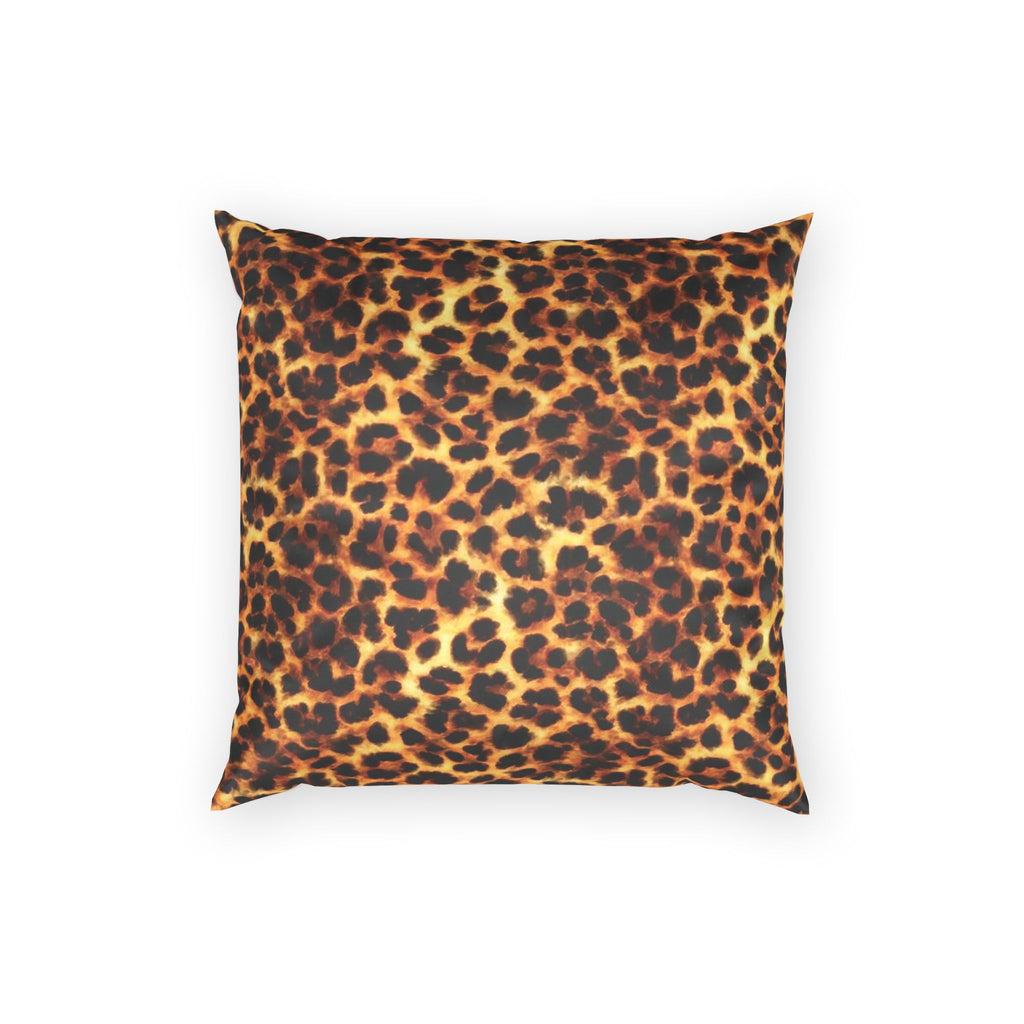 Glam Velvet Throw Pillow - Leopard Print Accent Pillow