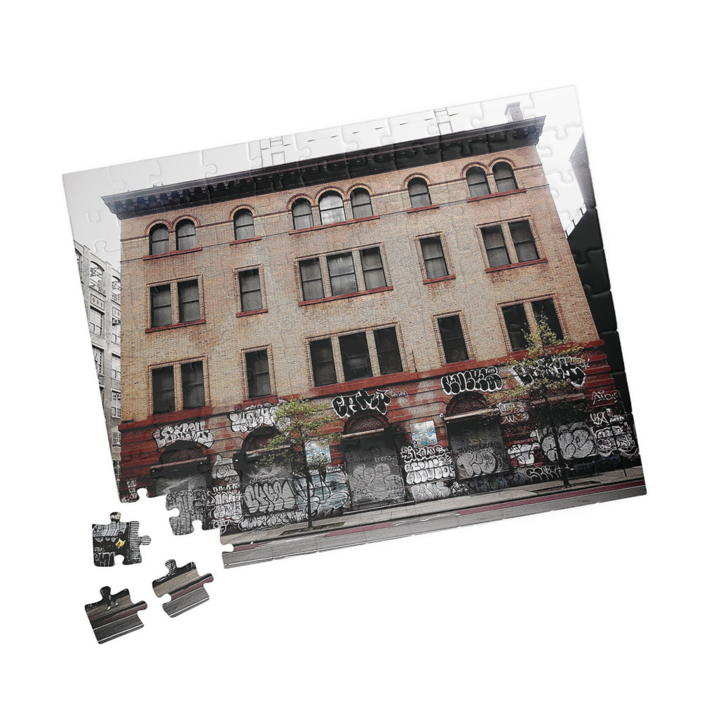 Urban Graffiti Photo Puzzle - Street Level Tagged Building Puzzle- 110 or 252 pieces