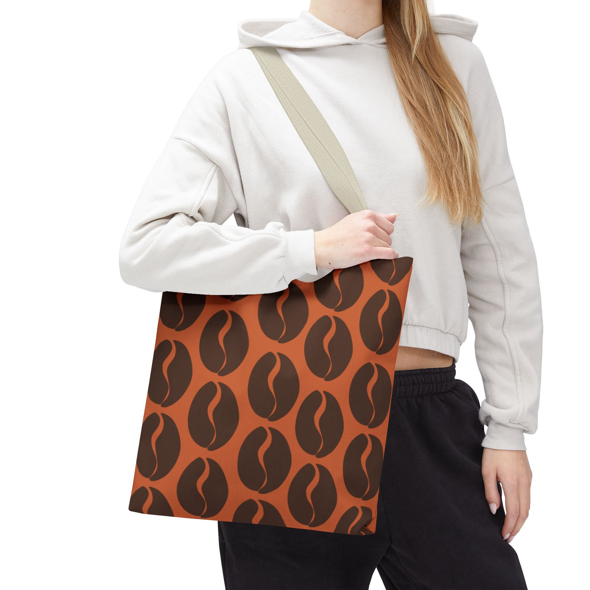 Coffee Bean Tote Bag - Cocoa Brown Coffee Lover's Tote
