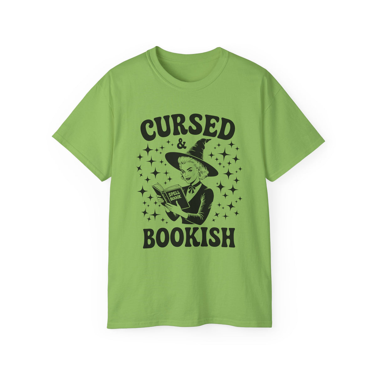 Cursed and Bookish Witch Tee - Vintage Book Lover Witch Graphic T-Shirt