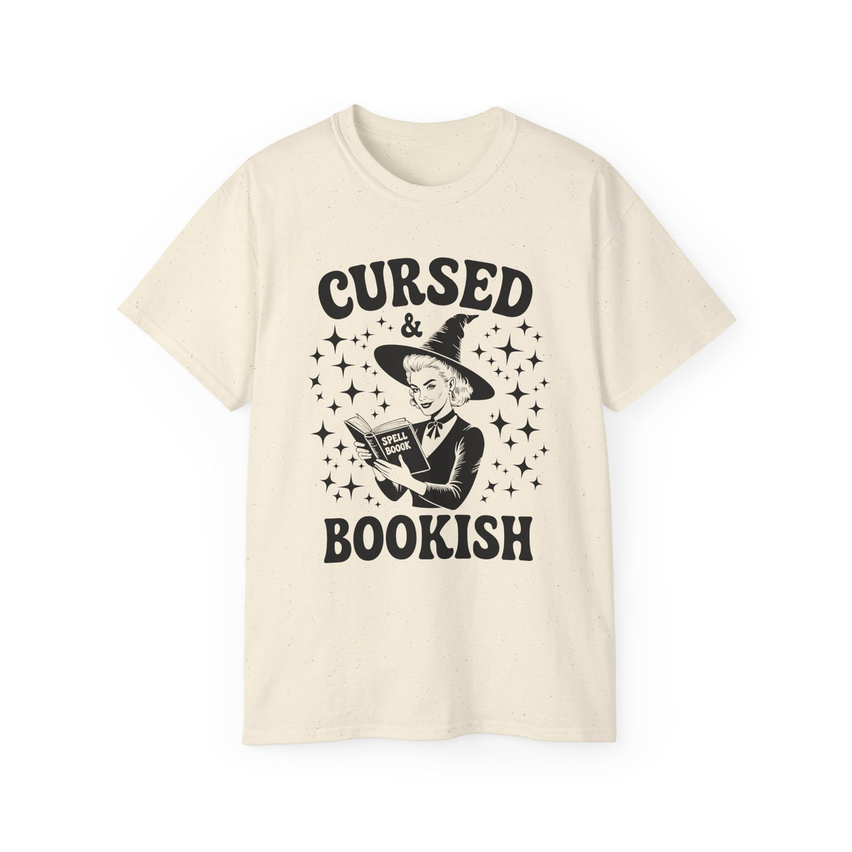 Cursed and Bookish Witch Tee - Vintage Book Lover Witch Graphic T-Shirt