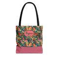 Personalizable Girly Handwriting Bag - Dreamy Butterfly Striped Tote