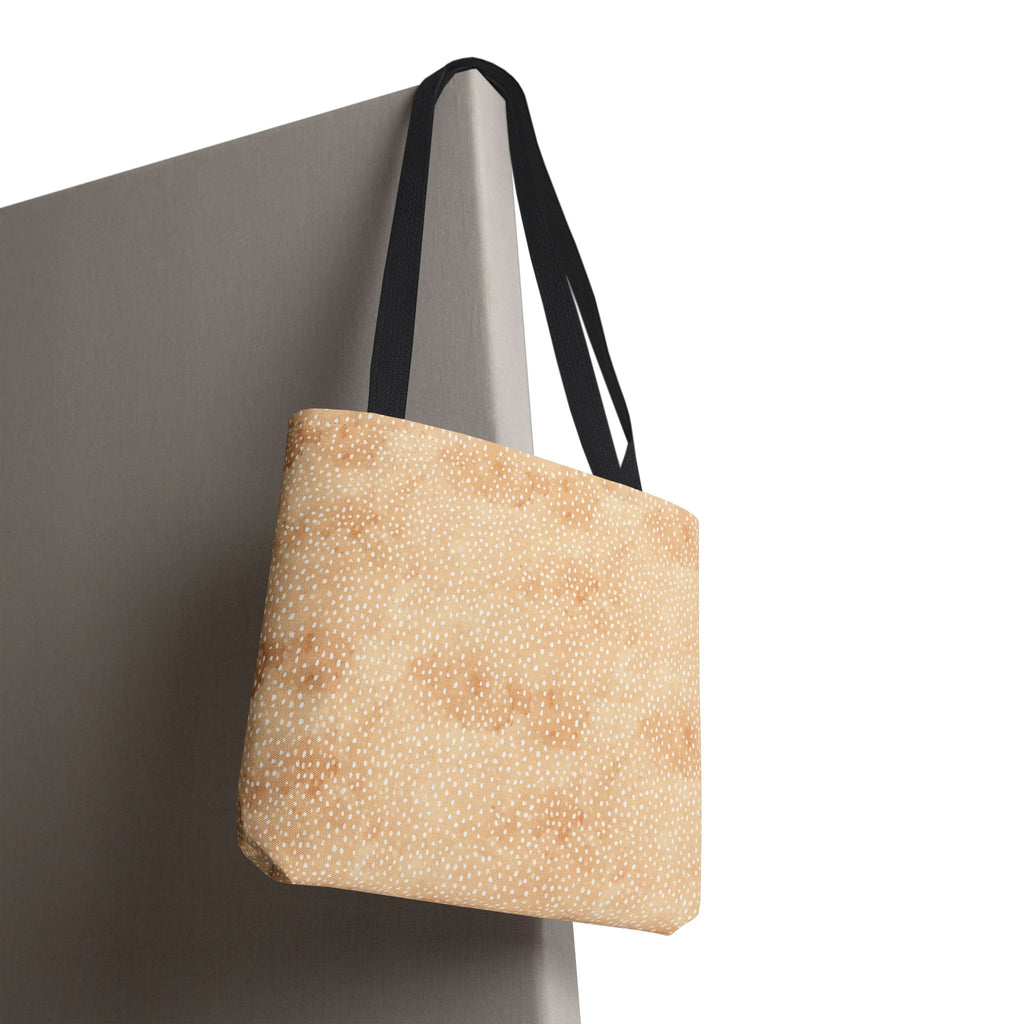 Calming Animal Pattern Bag - Light Beige Fawn Print Tote