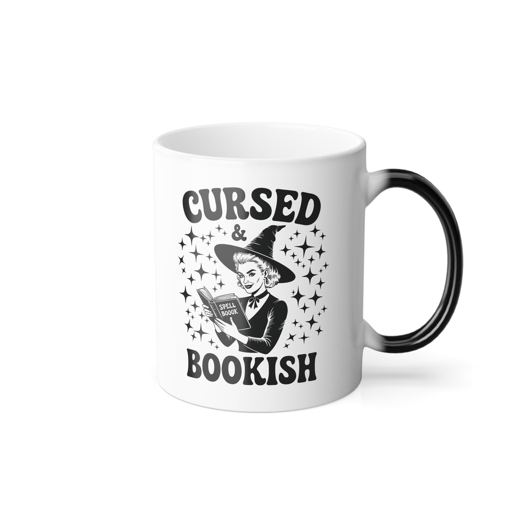 Color-Changing Mug - "Cursed and Bookish" Witchy Magic 11oz Mug