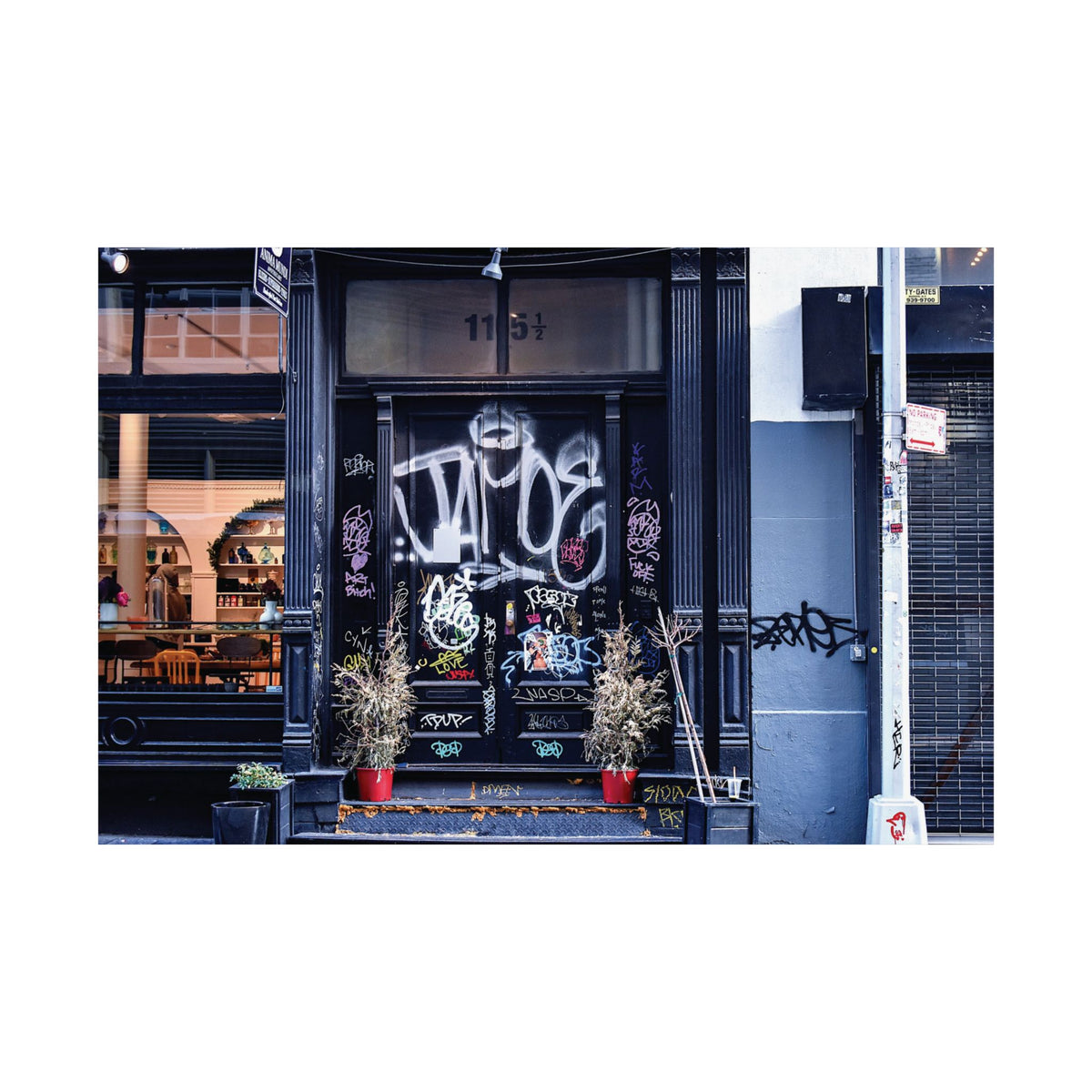 Urban Landscape Photo Art - Graffiti Doorways Matte Poster