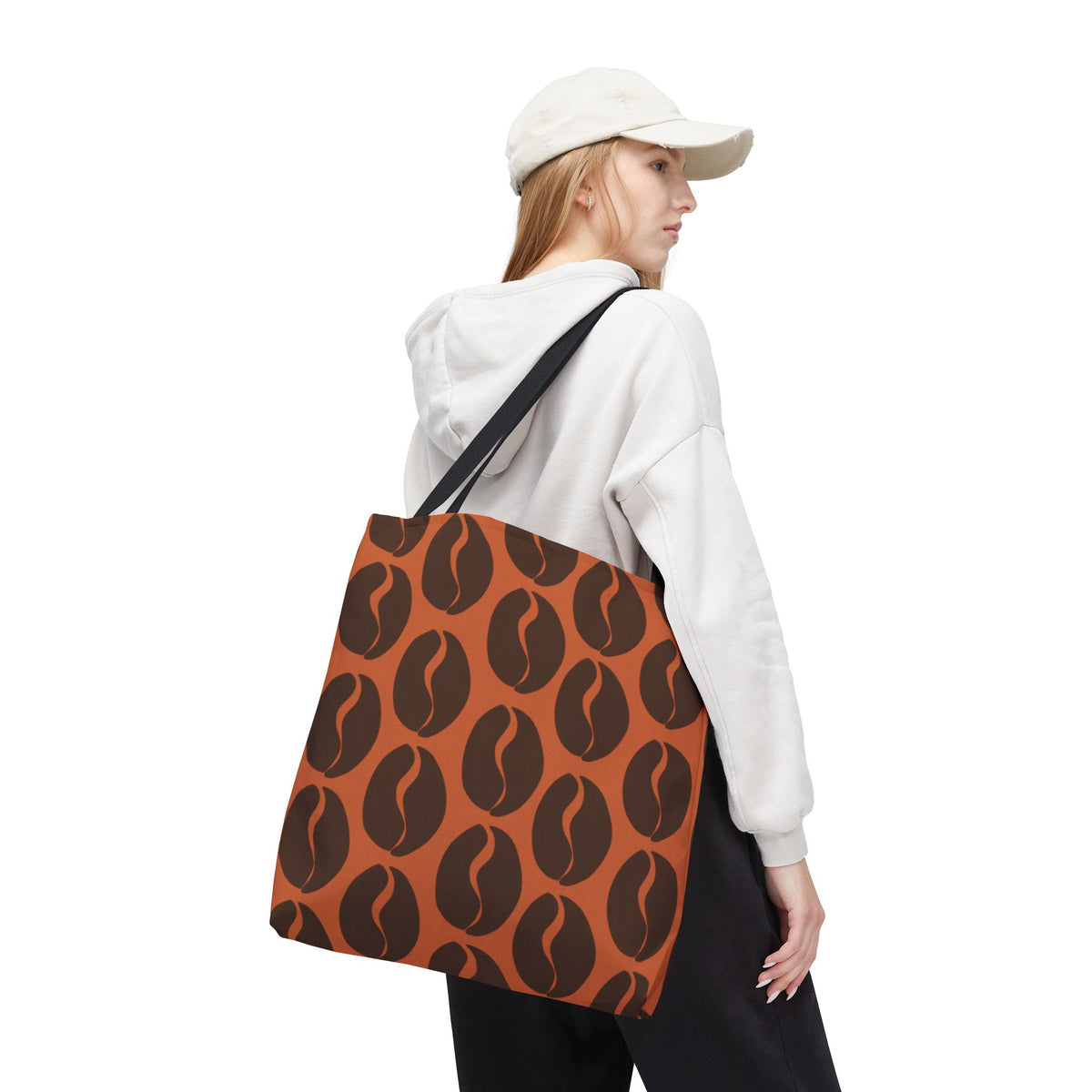 Coffee Bean Tote Bag - Cocoa Brown Coffee Lover's Tote