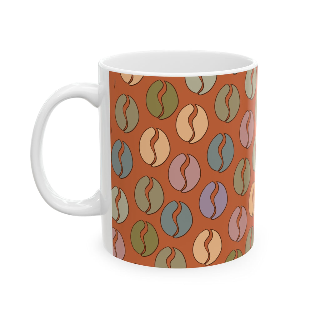Colorful Vibes Coffee Bean Mug in Vivid Orange