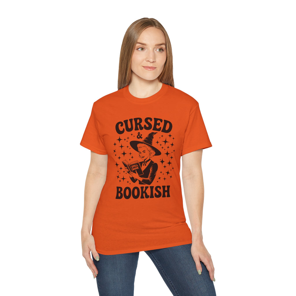 Cursed and Bookish Witch Tee - Vintage Book Lover Witch Graphic T-Shirt