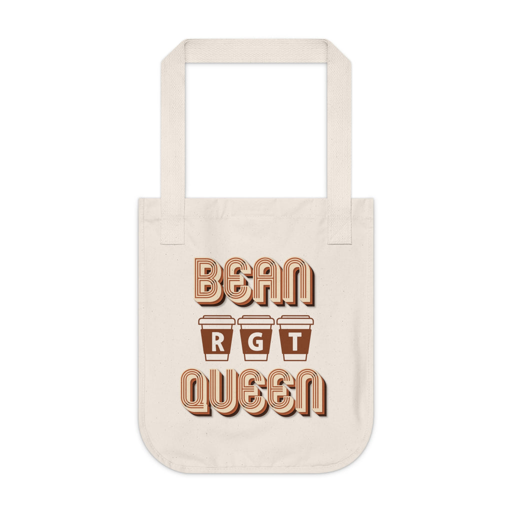 Monogram Coffee Lover's Tote - Bean Queen Organic Canvas Bag