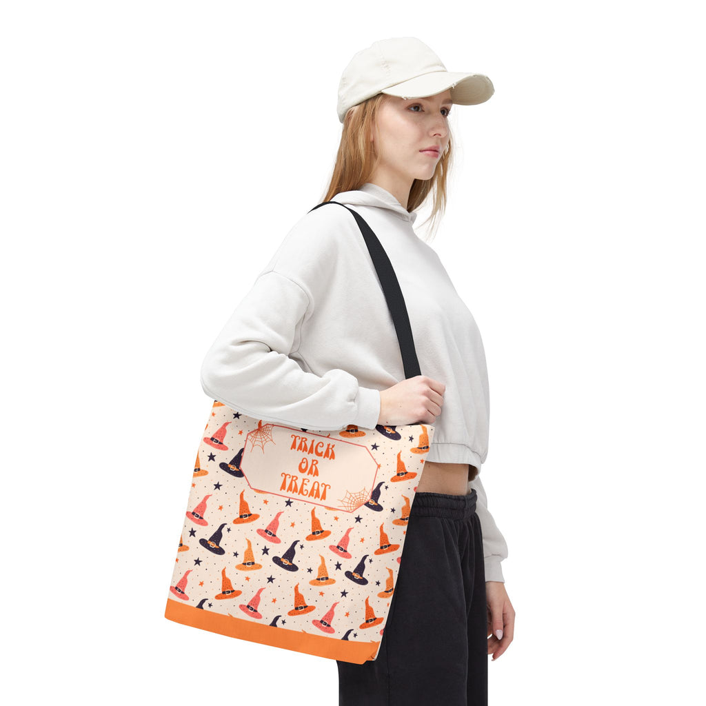 Halloween Witch Hat Pattern Trick or Treat Bag - Personalizable Candy Tote