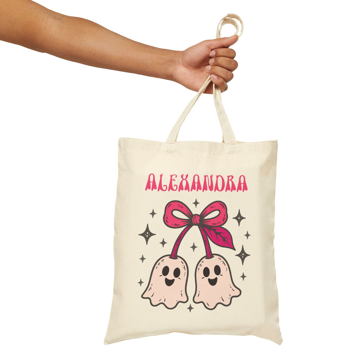 Personalized Ghosts Tote Bag — Cute Halloween Alexandra Canvas Tote