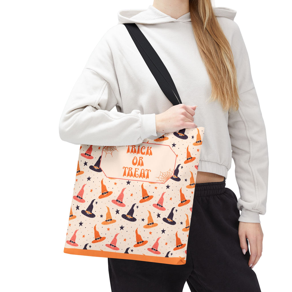 Halloween Witch Hat Pattern Trick or Treat Bag - Personalizable Candy Tote