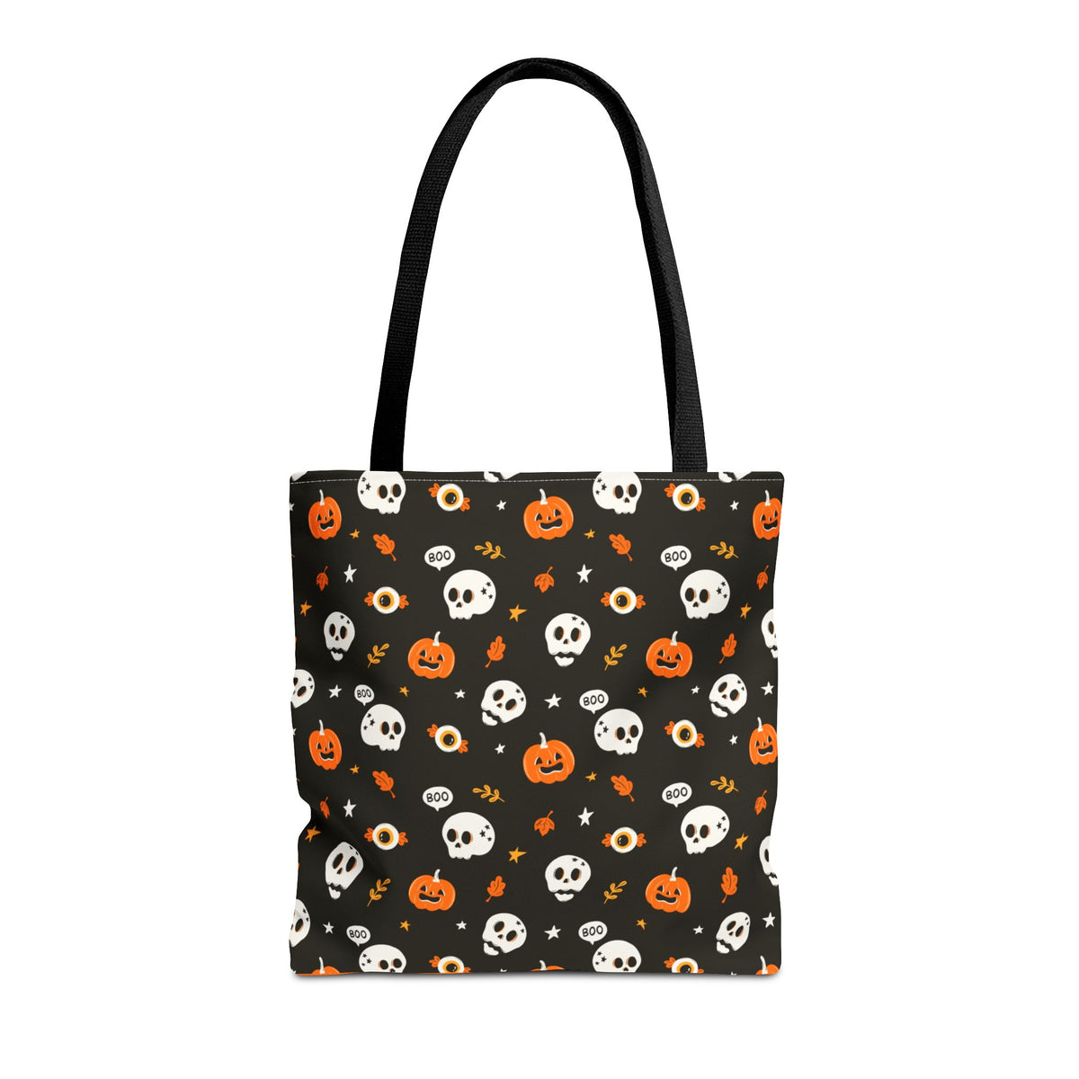 Halloween Pumpkin and Skulls Cute and Spooky Trick-or-Treat Candy Bag