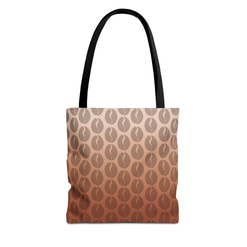 Coffee Lover's Ombre Tote Bag - Coffee Bean Gradient Tote Bag